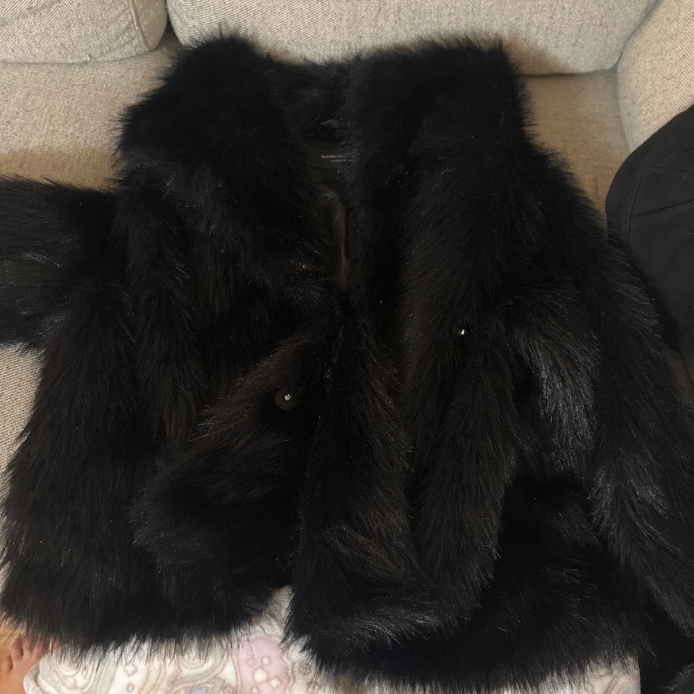 black fuzzy jacket